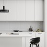 Denver White Kitchen Splashback Tile Effect - Fibo - 30x5cm Rectangular Tiles