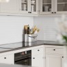 Denver White Kitchen Splashback Tile Effect - Fibo - 30x5cm Rectangular Tiles