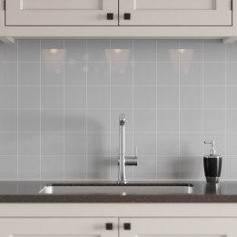 London Grey Kitchen Splashback Tile Effect - Fibo - 10x10cm Square Tiles