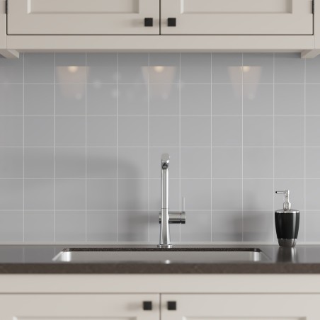 London Grey Kitchen Splashback Tile Effect - Fibo - 10x10cm Square Tiles