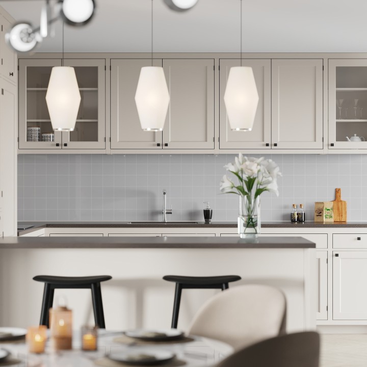 London Medium Grey Kitchen Splashback Tile Effect - Fibo - 10x10cm Square Tiles