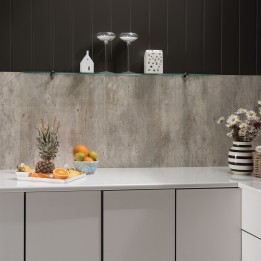 Cracked Cement Kitchen Splashback - Fibo - Stone Effect