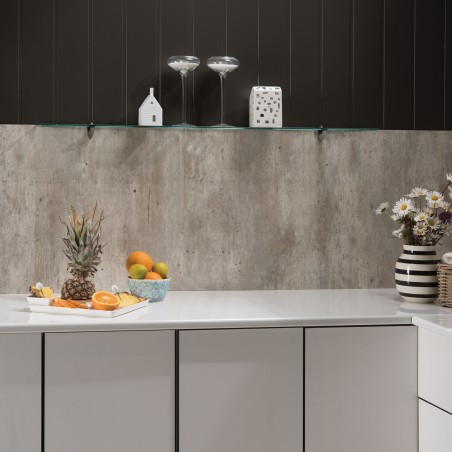 Cracked Cement Kitchen Splashback - Fibo - Stone Effect