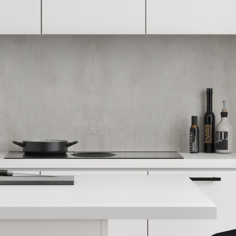 Cracked Cement Kitchen Splashback - Fibo - Stone Effect