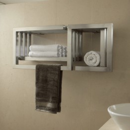 Aeon "S-Type" Designer Brushed & Polished Stainless Steel Towel Rails (2 Sizes)