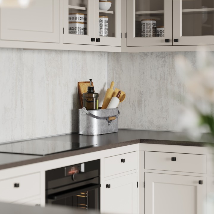 Shabby Chic Kitchen Splashback - Fibo - Rustic Effect