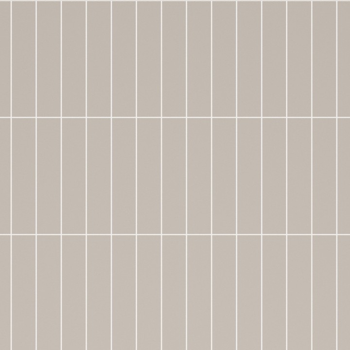 Warm Grey Kitchen Splashback Tile Effect - Fibo - 4x20cm Vertical Tiles