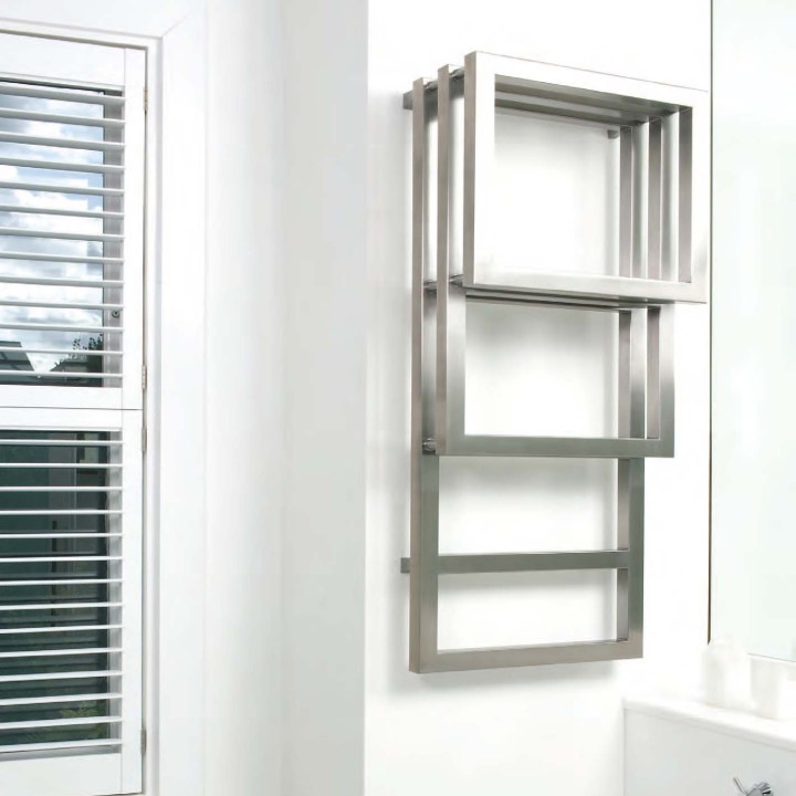 Aeon "Bosporus" Designer Brushed Stainless Steel Towel Rails