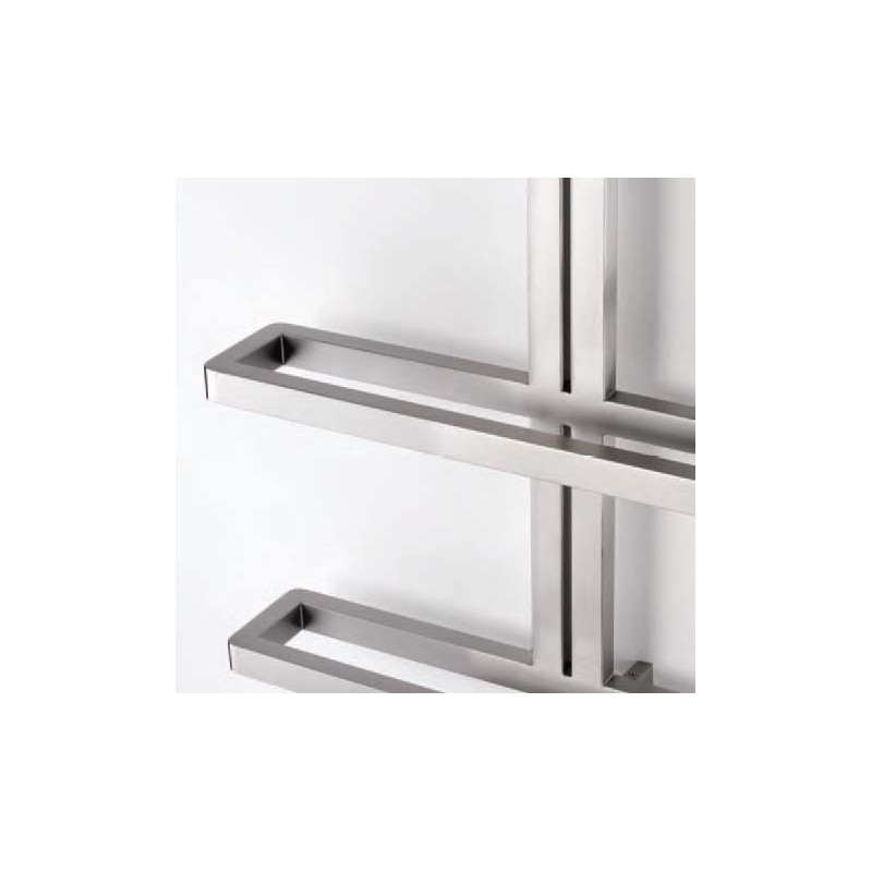 Aeon "Gallant" 780mm(w) x 750mm(h) Designer Brushed Stainless Steel Towel Rail - Closeup