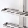 Aeon "Gallant" 780mm(w) x 750mm(h) Designer Brushed Stainless Steel Towel Rail - Closeup
