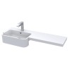Fusion 1000mm Semi-recessed Freestanding Combination Toilet & Round Basin Vanity Units