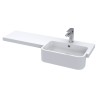 Fusion 1000mm Semi-recessed Freestanding Combination Toilet & Round Basin Vanity Units