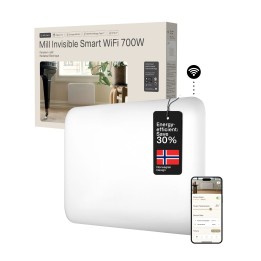 700W Mill Designer Electric Smart WiFi + Bluetooth Panel Heater - 650mm(w) x 400mm(h)
