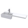 Fusion 1000mm Semi-recessed Freestanding Combination Toilet & Square Basin Vanity Units