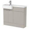 Fusion 1000mm Semi-recessed Freestanding Combination Toilet & Square Basin Vanity Units