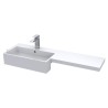 Fusion 1100mm Semi-recessed Freestanding Combination Toilet & Square Basin Vanity Units