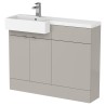 Fusion 1100mm Semi-recessed Freestanding Combination Toilet & Square Basin Vanity Units