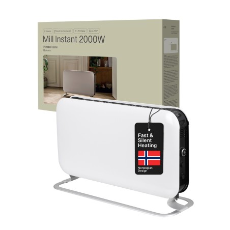 2000W Mill Designer Instant LED Portable Heater - 620mm(w) x 38.5mm(h)