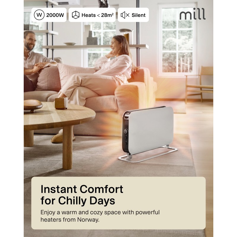 2000W Mill Designer LED Portable Heater 2000W Mill Designer LED Portable Heater