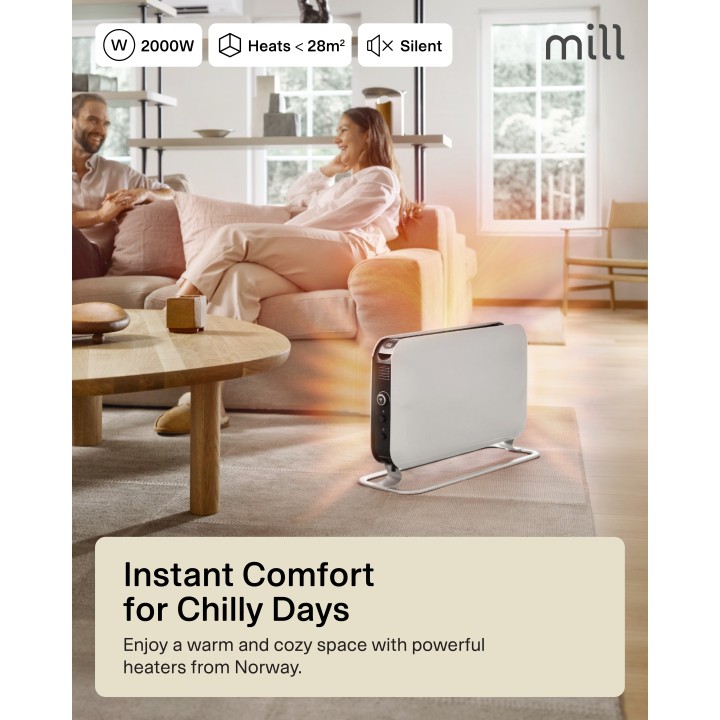 2000W Mill Designer LED Portable Heater