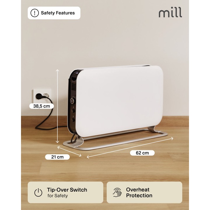 2000W Mill Designer LED Portable Heater