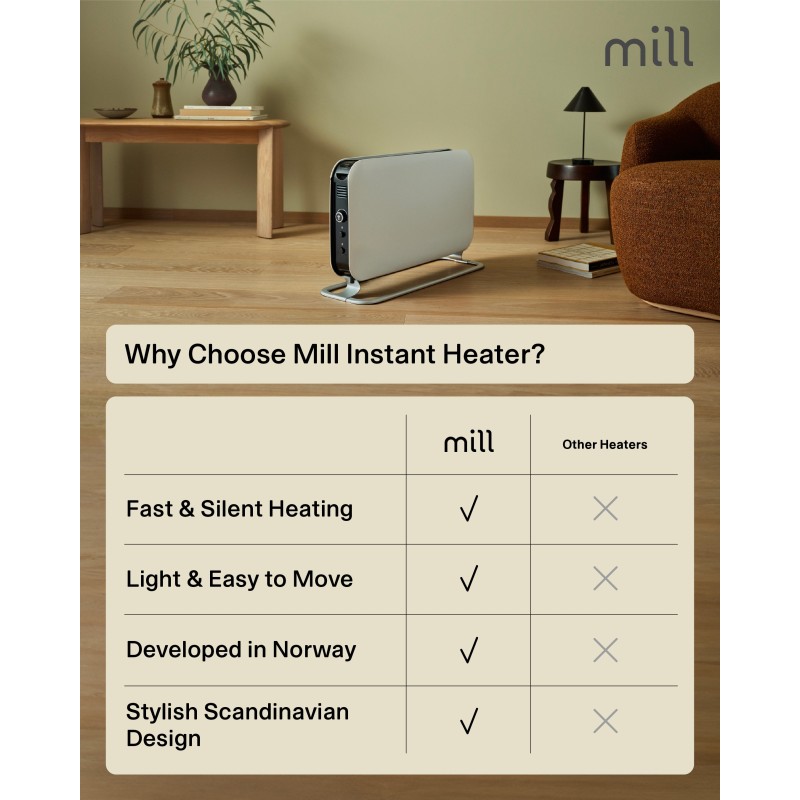 2000W Mill Designer LED Portable Heater 2000W Mill Designer LED Portable Heater