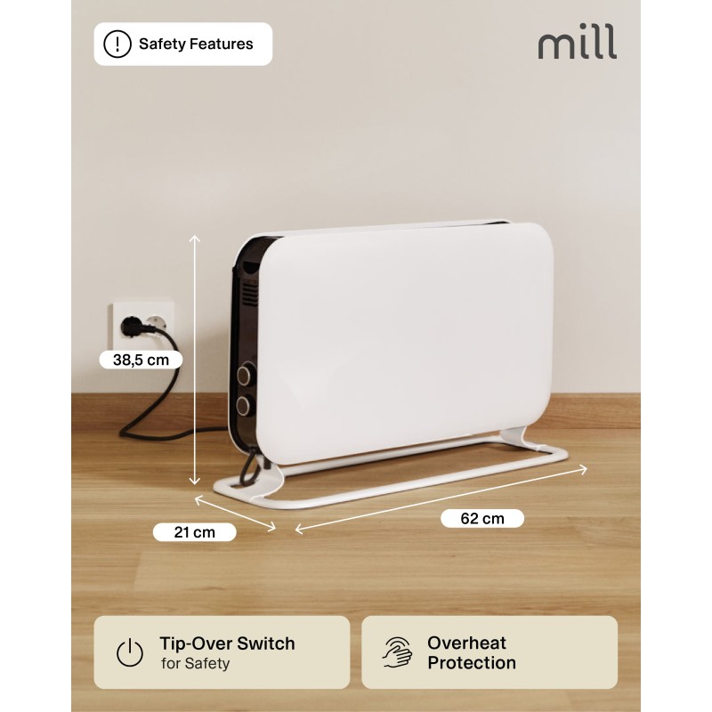 2000W Mill Designer MEC Portable Heater 2000W Mill Designer MEC Portable Heater