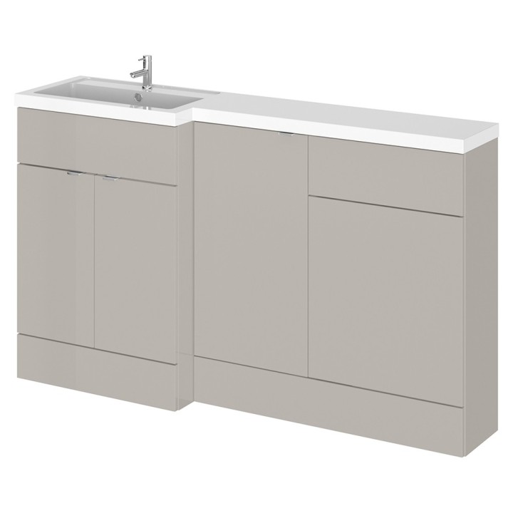 Fusion 1500mm Full Depth Freestanding Combination Vanity Toilet and Storage Units