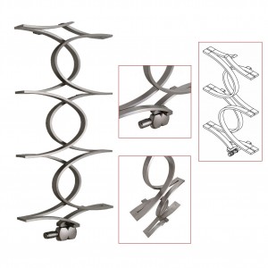 Aeon Tirendaz Designer Brushed Stainless Steel, Cross Over Towel Rail / Radiators (3 Sizes)
