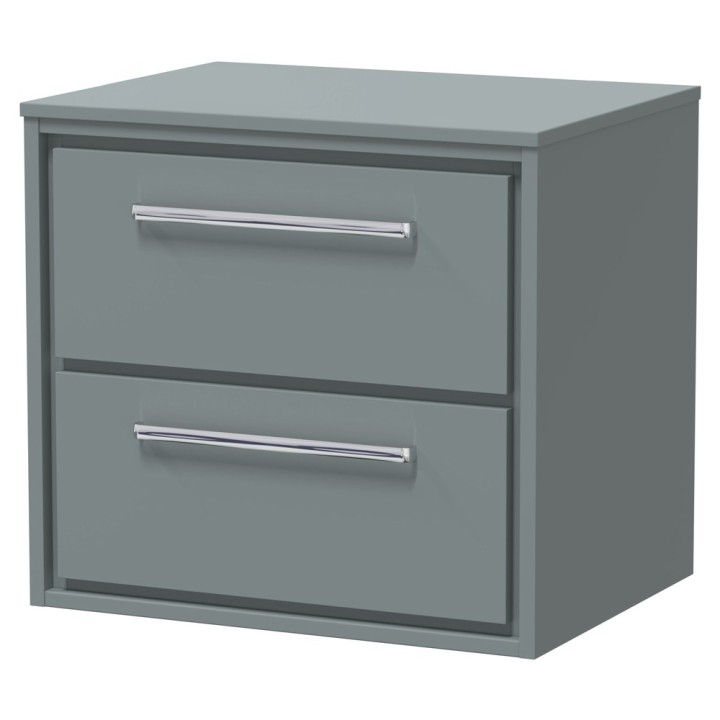 Lille 600mm Wall Hung Double Drawer Worktop Vanity Units