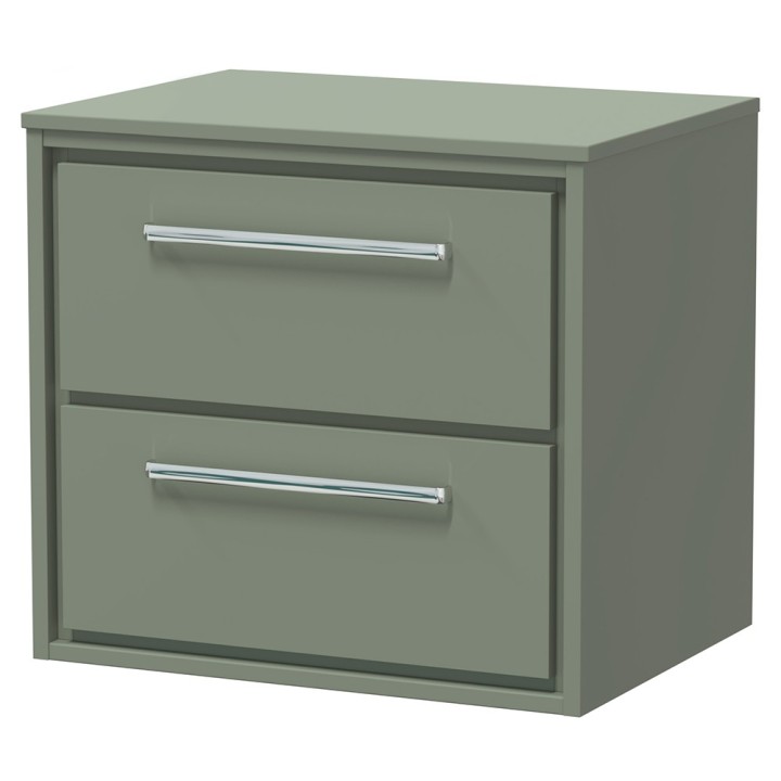 Lille 600mm Wall Hung Double Drawer Worktop Vanity Units
