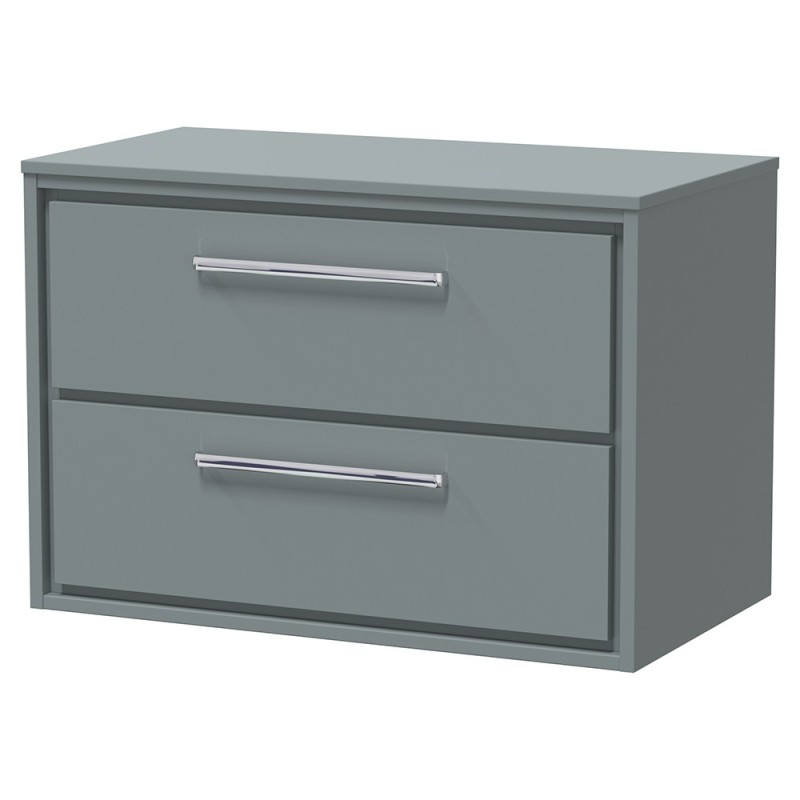 Lille 800mm Wall Hung Double Drawer Worktop Vanity Units