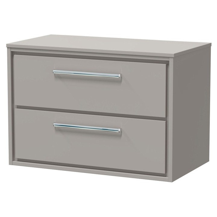 Lille 800mm Wall Hung Double Drawer Worktop Vanity Units