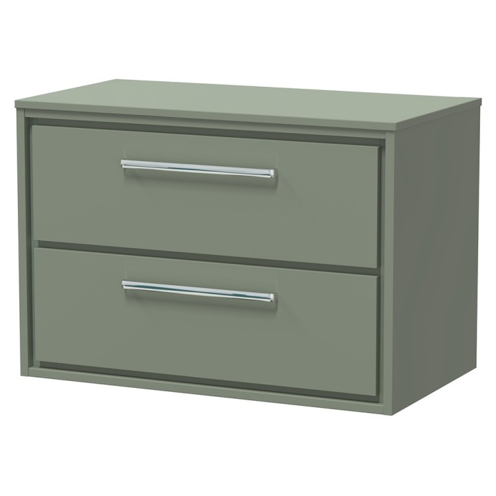 Lille 800mm Wall Hung Double Drawer Worktop Vanity Units