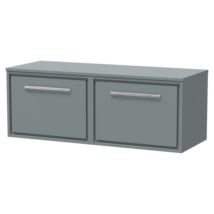 Lille 1200mm Wall Hung Double Drawer Worktop Vanity Units