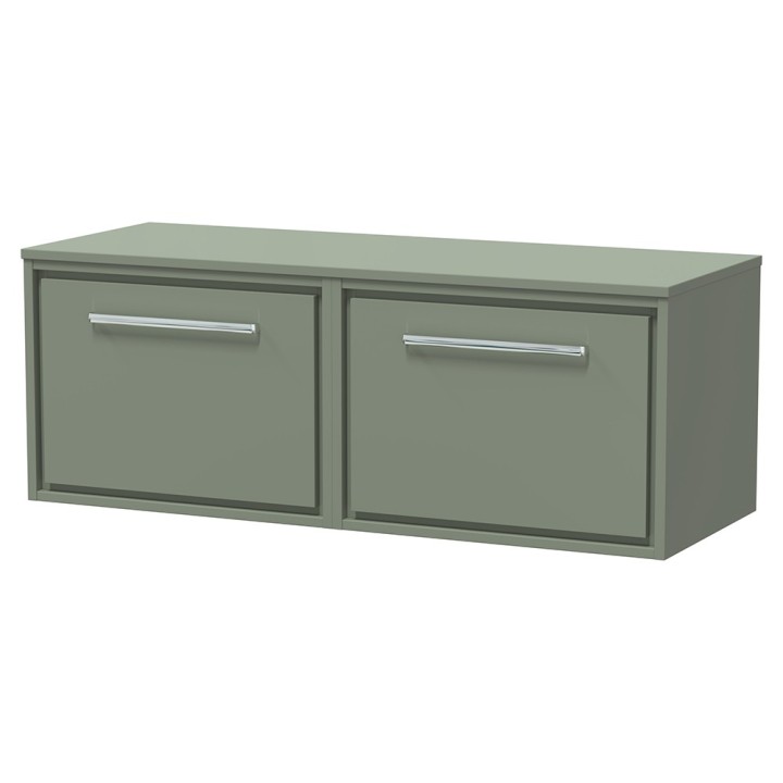 Lille 1200mm Wall Hung Double Drawer Worktop Vanity Units