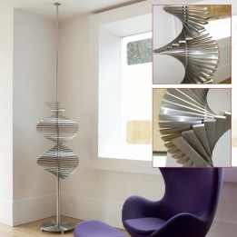 Aeon "Ecstasy" 500mm (w) x 2200-3000mm (Adjustable) Designer Brushed Stainless Steel Free Standing Radiator