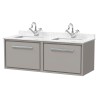 Lille 1200mm Wall Hung Double Drawer Vanity Units Lille 1200mm Wall Hung Double Drawer Vanity Units