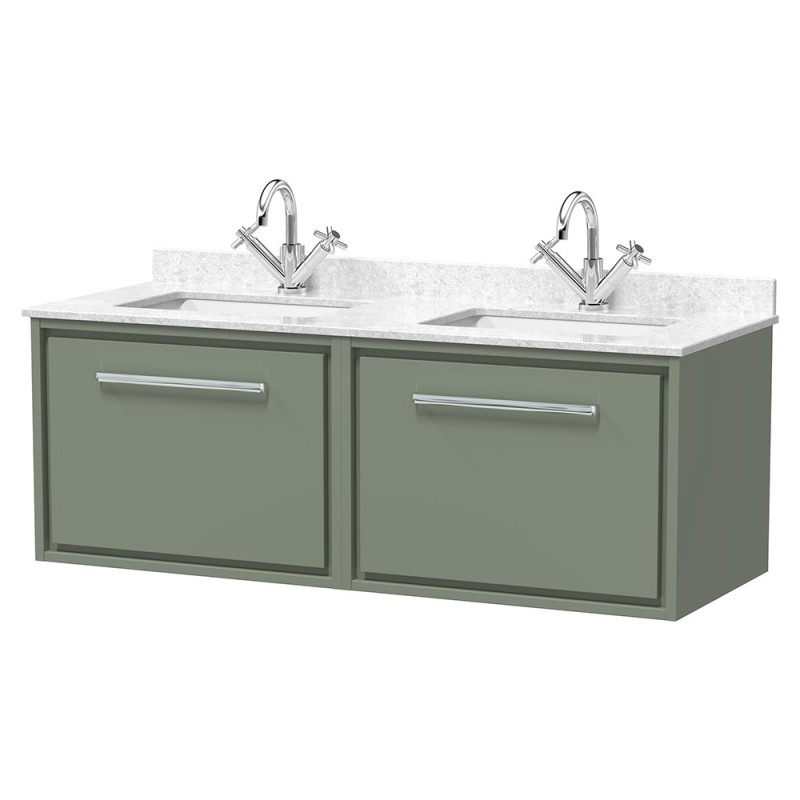 Lille 1200mm Wall Hung Double Drawer Vanity Units Lille 1200mm Wall Hung Double Drawer Vanity Units