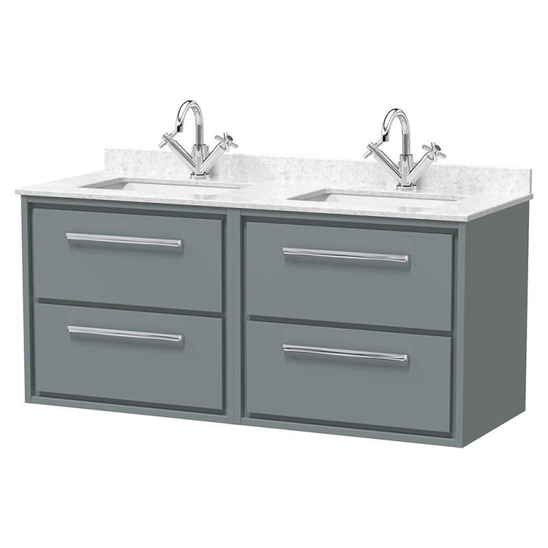 Lille 1200mm Wall Hung Four Drawer Vanity Units Lille 1200mm Wall Hung Four Drawer Vanity Units