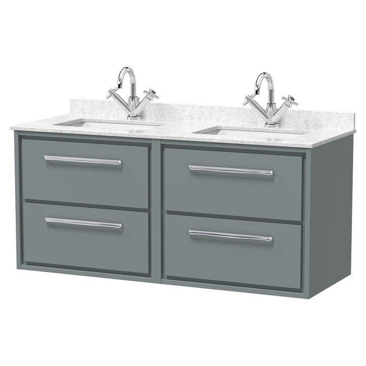 Lille 1200mm Wall Hung Four Drawer Vanity Units