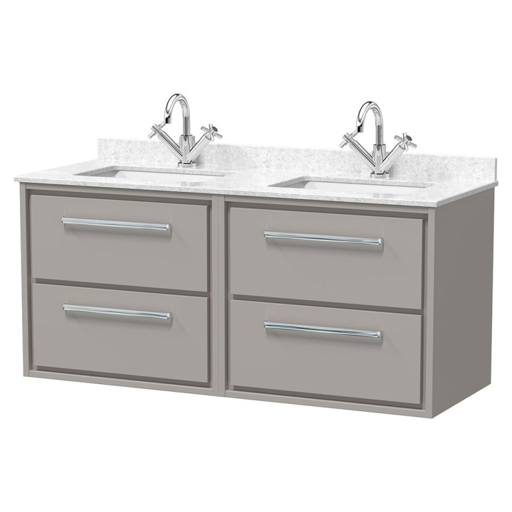 Lille 1200mm Wall Hung Four Drawer Vanity Units