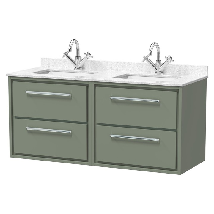 Lille 1200mm Wall Hung Four Drawer Vanity Units