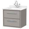 Lille 600mm Wall Hung Double Drawer Vanity Units With Marble Tops Lille 600mm Wall Hung Double Drawer Vanity Units With Marble Tops