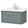 Lille 800mm Wall Hung Single Drawer Vanity Units With Marble Tops Lille 800mm Wall Hung Single Drawer Vanity Units With Marble Tops