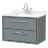 Lille 800mm Wall Hung Double Drawer Vanity Units With Marble Tops Lille 800mm Wall Hung Double Drawer Vanity Units With Marble Tops