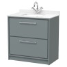 Lille 800mm Freestanding Double Drawer Vanity Units With Marble Tops