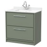 Lille 800mm Freestanding Double Drawer Vanity Units With Marble Tops