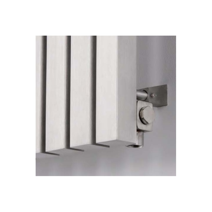 Aeon "Kare E" Designer Brushed Stainless Steel Radiator (10 Sizes) - Close up