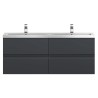Urban 1200mm Wall Hung Four Drawer Twin Vanity Units Urban 1200mm Wall Hung Four Drawer Twin Vanity Units